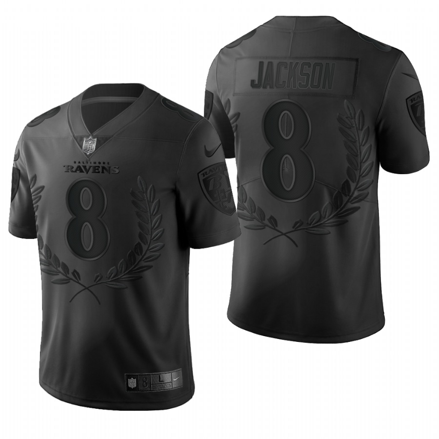 2020 New Men Baltimore Ravens 8 Jackson Black Limited NFL Nike jerseys